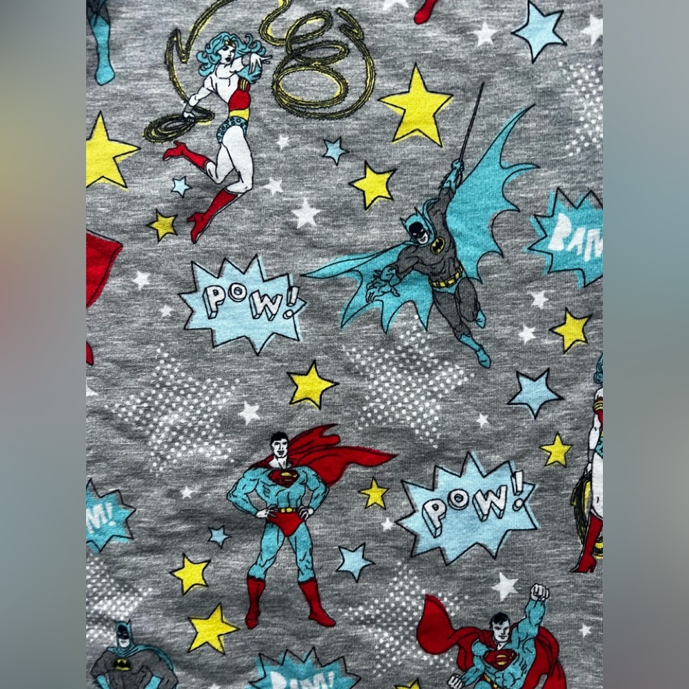 Little Sleepies Play Collection Justice League Super Heroes Sweatshirt size 7 - Picture 2 of 5